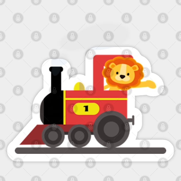 Kopie von Train for kids Railway trains Sticker by IDesign23